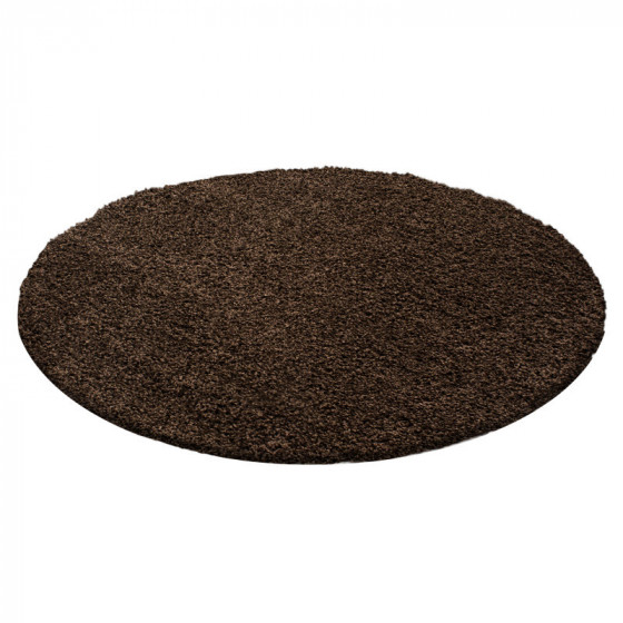 TAPIS ROND LIFE SHAGGY 120x120 1500 BROWN