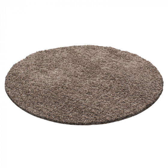 TAPIS ROND LIFE SHAGGY 120x120 1500 MOCCA