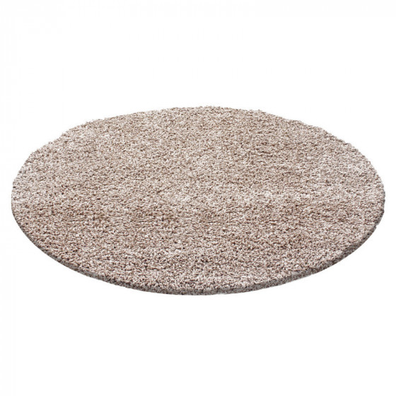 TAPIS ROND LIFE SHAGGY 160x160 1500 BEIGE